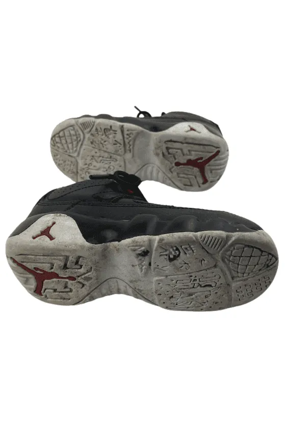Air Jordan unisex toddler black, red and white sneakers size 7C