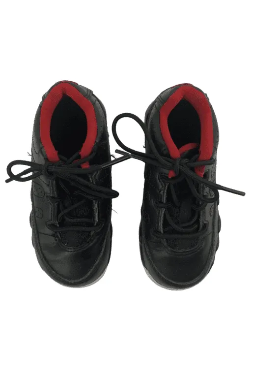 Air Jordan unisex toddler black, red and white sneakers size 7C