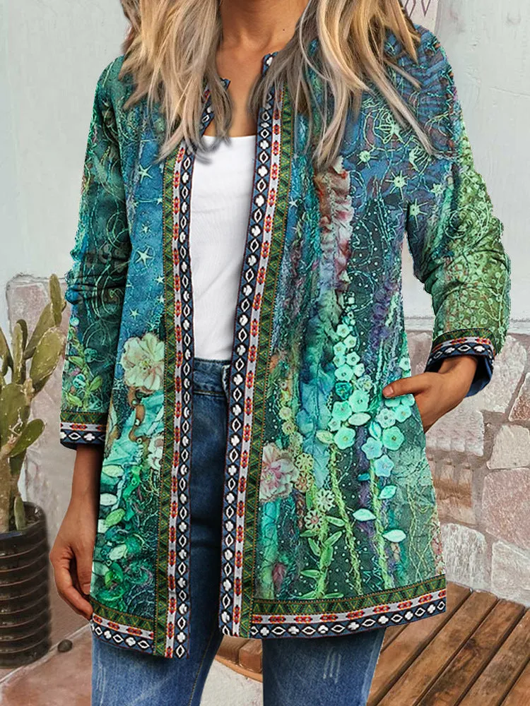 Amelia I Retro Style Printed Cardigan
