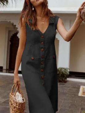 Calina™ - Buttoned Style Dress
