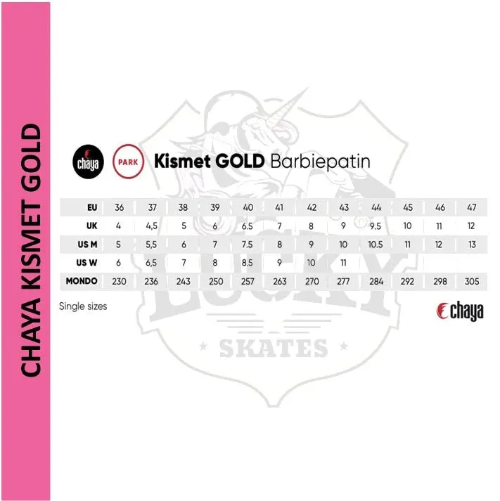 Chaya Kismet Barbiepatin Gold - ON OFFER EU38 ONLY!