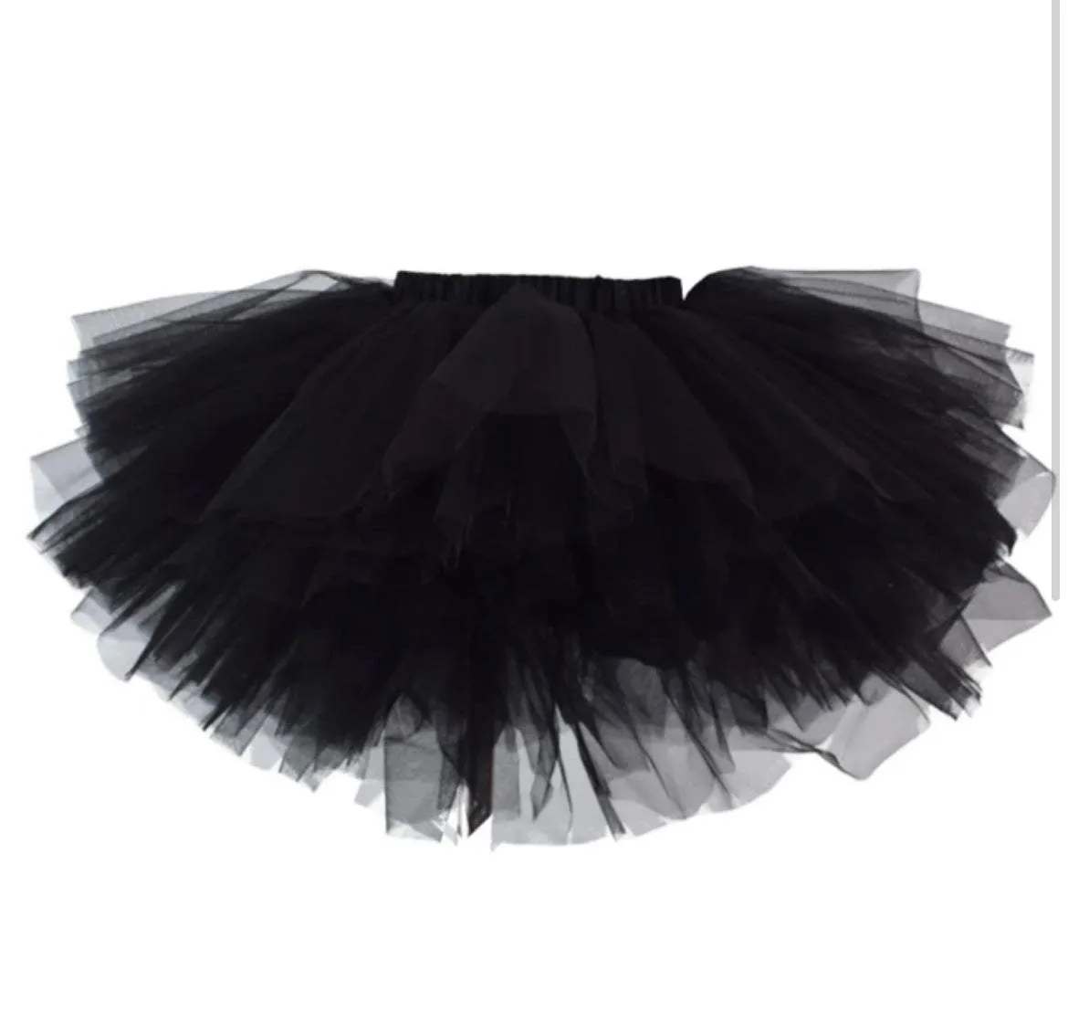 Fluffy Party Tulle Tutu Skirt in Black or White