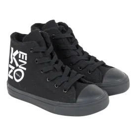KENZO KIDS Black Logo High-Top Sneakers