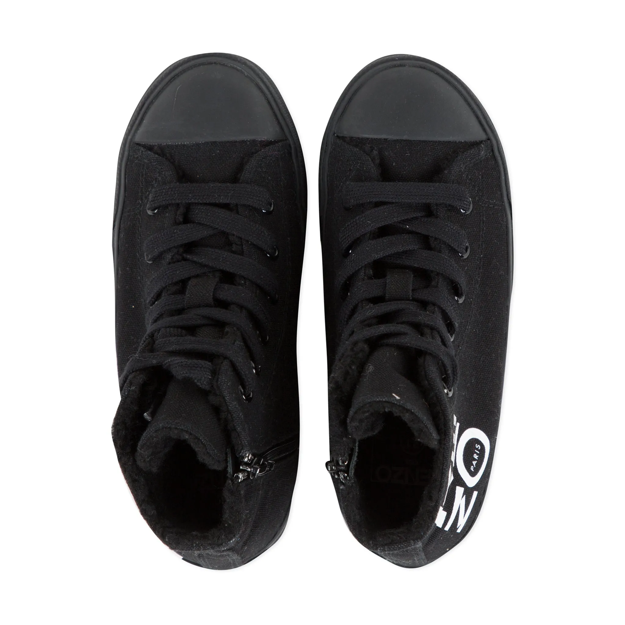 KENZO KIDS Black Logo High-Top Sneakers