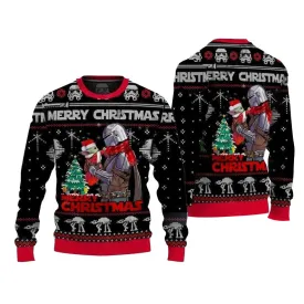 Mandalorian And Baby Yoda Ugly Sweater