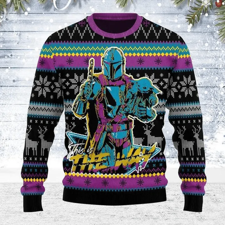 Mandalorian Baby Yoda Christmas Sweater
