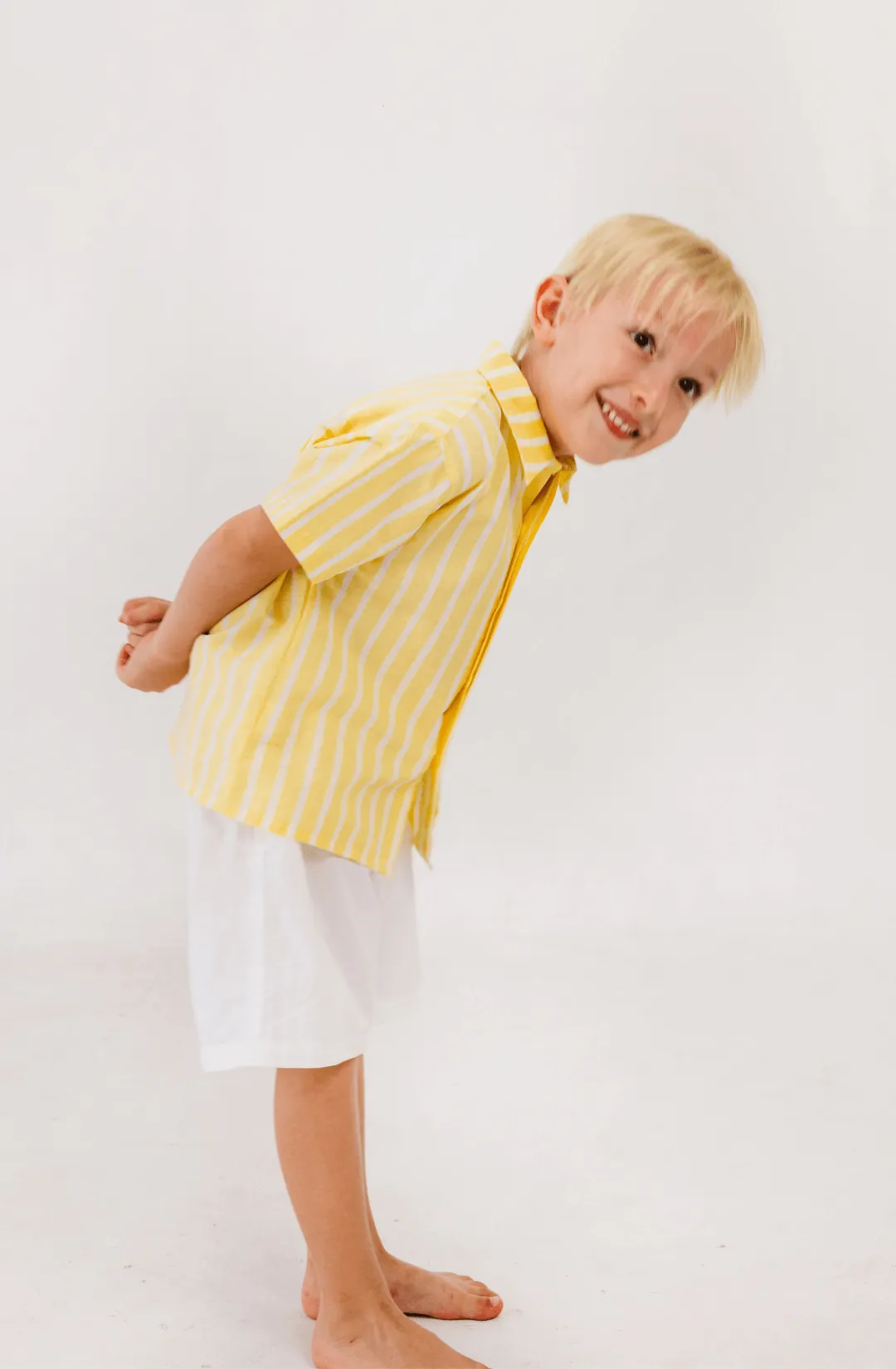 Shawn Shirt in Yellow Stripe