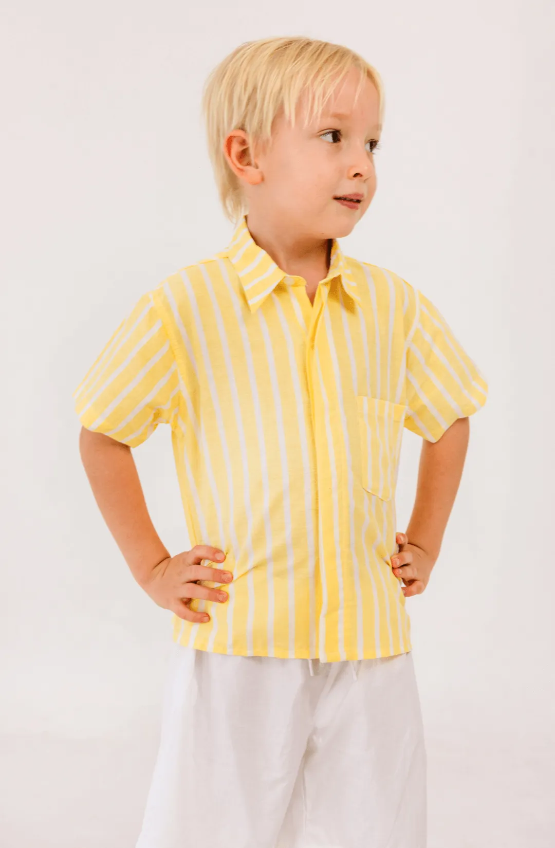 Shawn Shirt in Yellow Stripe
