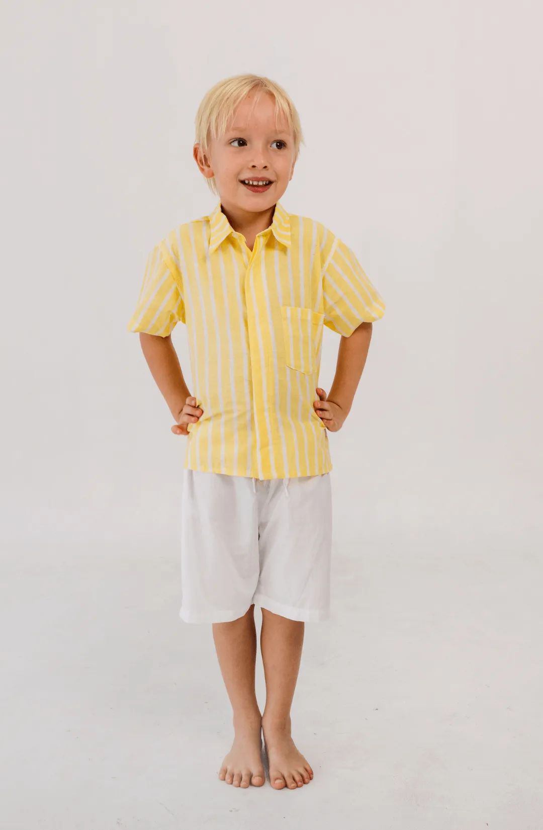 Shawn Shirt in Yellow Stripe