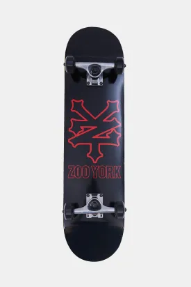 Skateboard imprimé logo noir Zoo York 7.75"