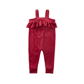 Velour Ruffle Baby Romper