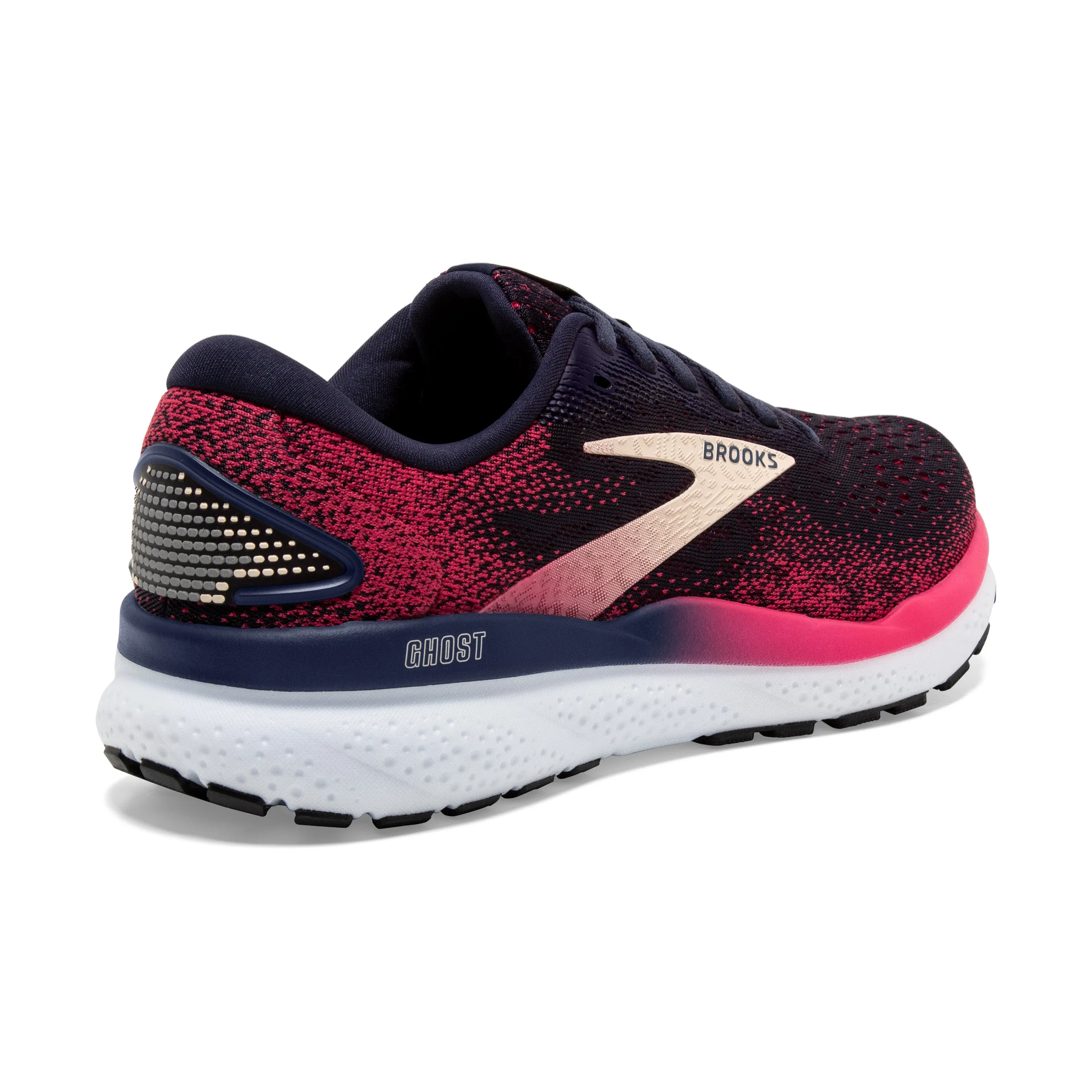 Women's Brooks Ghost 16 Color: Peacaot / Rasberry / Apricot (NARROW WIDTH)
